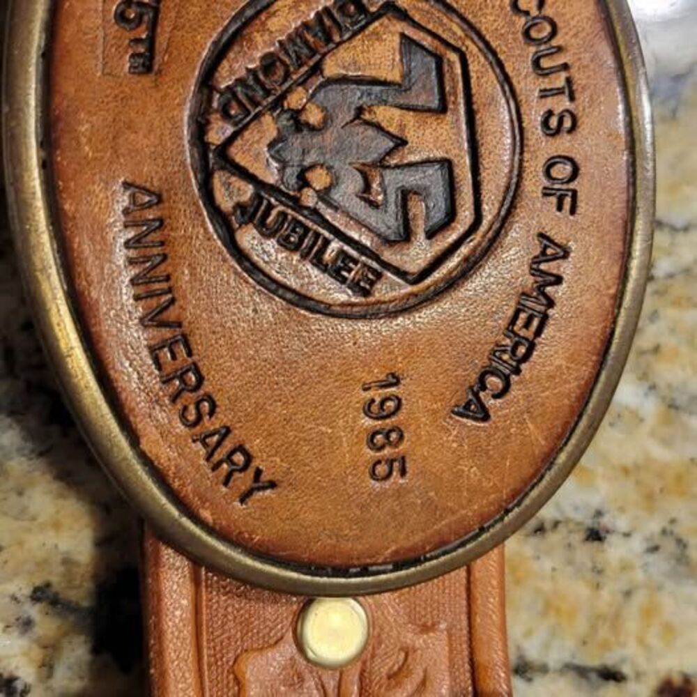 Cub Scouts 75th anniversary diamond jamboree BELT & BUCKLE from New Mexico mens